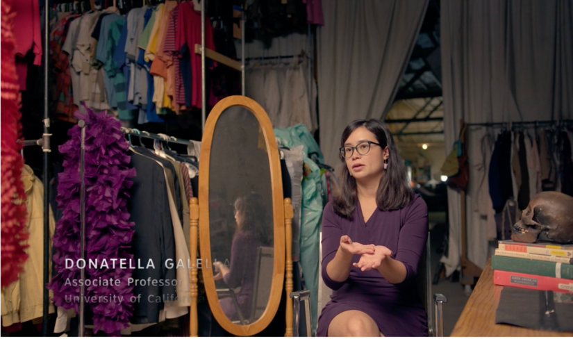 Donatella Galella, associate professor of theatre, film, and digital production, was featured as a theatre historian in ‘East West Players: A Home on Stage’ documentary. (photo courtesy of PBS SoCal/KCET). 